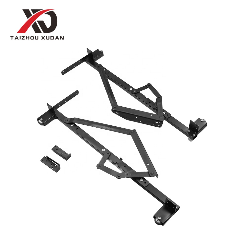 Factory Low Price Furniture Accessories Hardware Metal Sofa Bed Mechanism Black Bed Lift Mechanism Folding Sofa Hinge