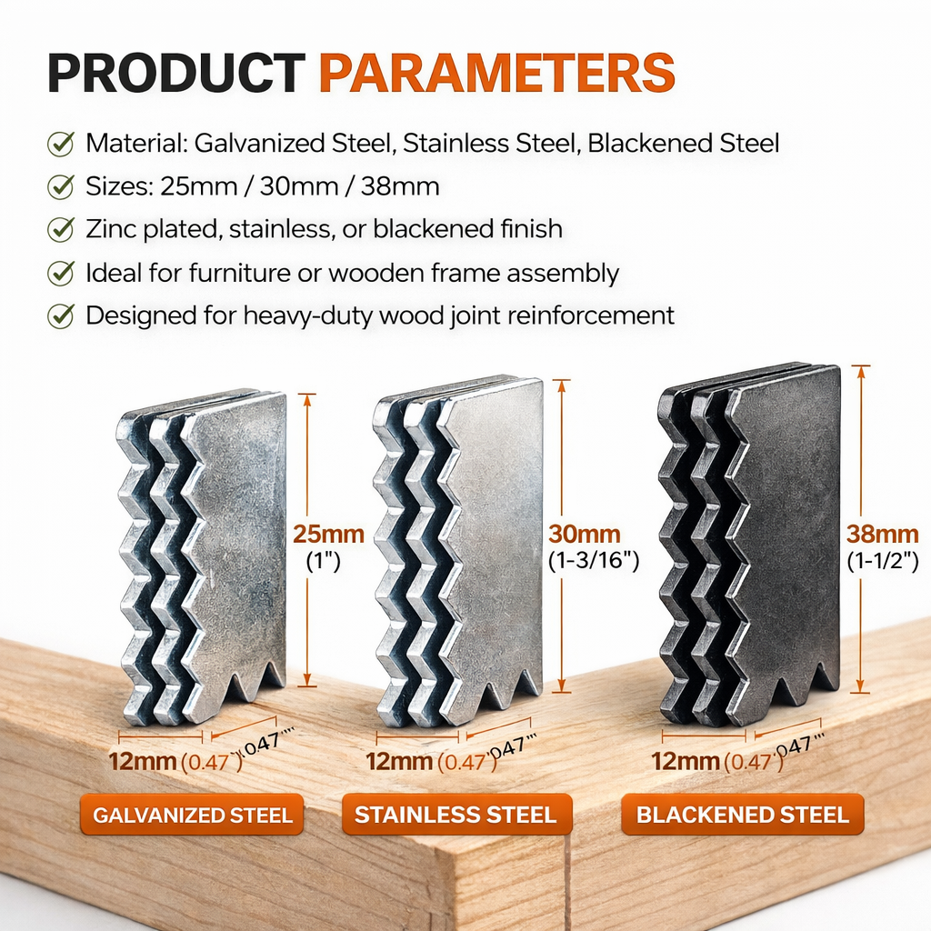 Metal Corrugated Fastener Sheet for Timber Joint Support Sofa Chair Frame Hardware