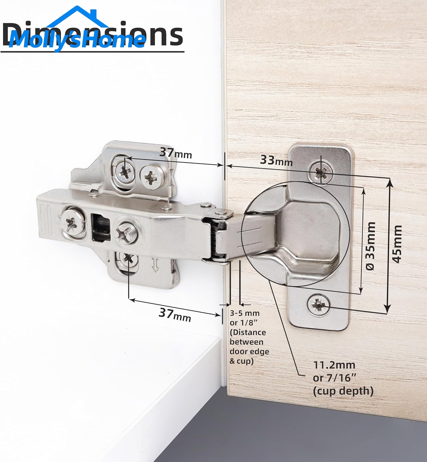 Innovative StainlessSteel 35mm Cup 3D Adjustable SoftClose FullOverlay Clip-on Cabinet Hinge For Kitchen Furniture