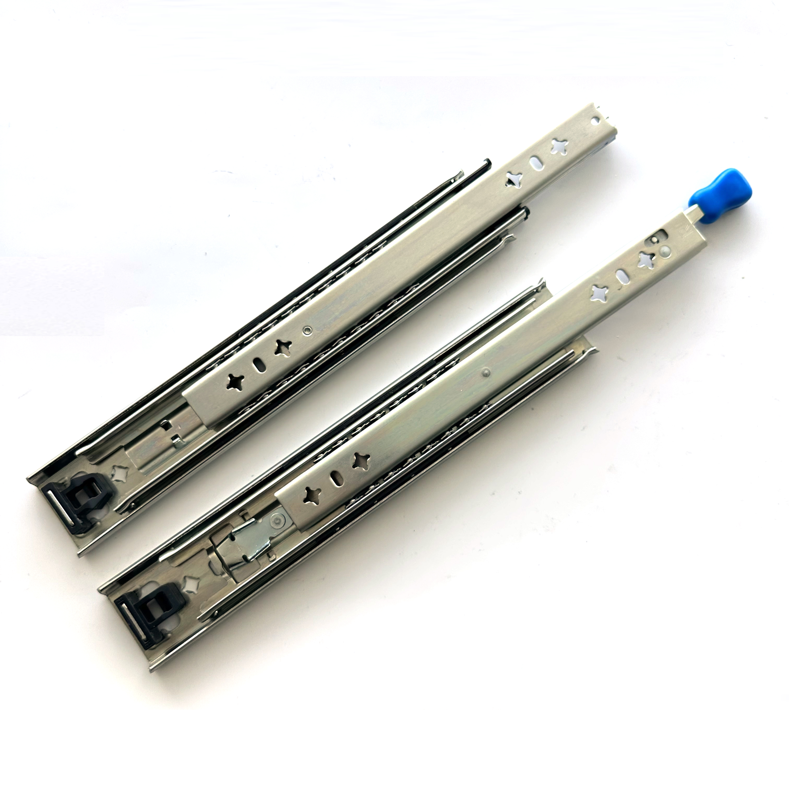 Furniture Hardware Heavy Duty 53mm Locking Ball Bearing Drawer Slide Under Mount Slide Damper with Locking System