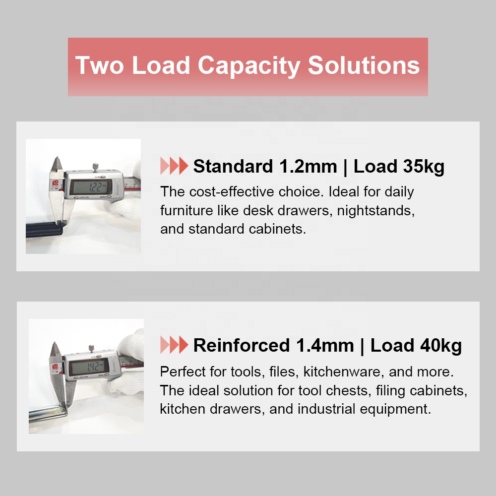 Soft Closing Ball Bearing Channel Furniture Hardware For Kitchen Cabinet Tool Box Drawer Slides Rail 35kg Load