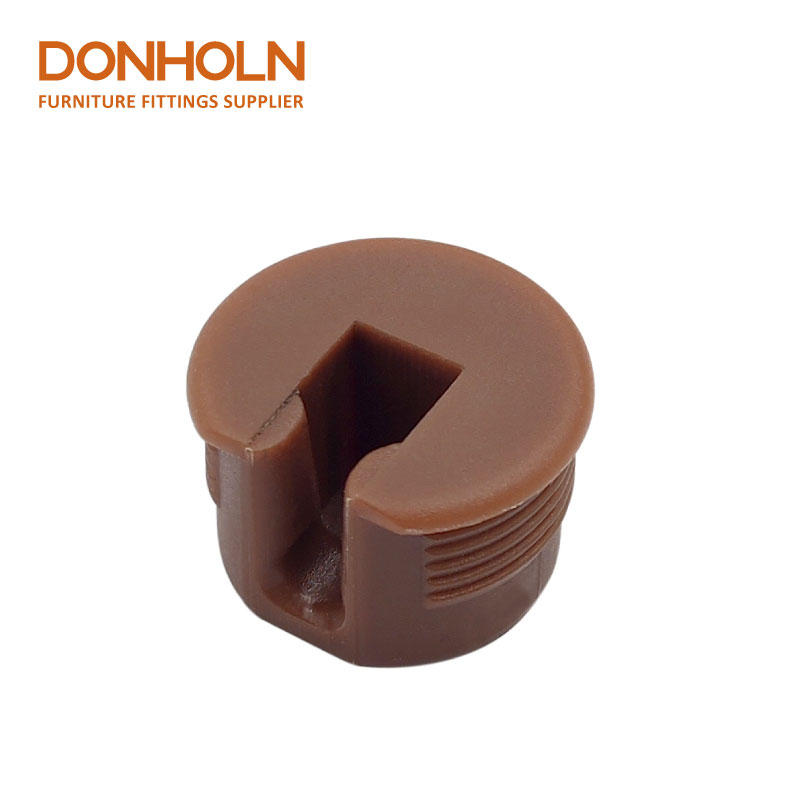 SS5006 Furniture Hardware Clear Plastic Shelf Support Pegs With Screw, 2 In 1 Hidden Shelf Bracket