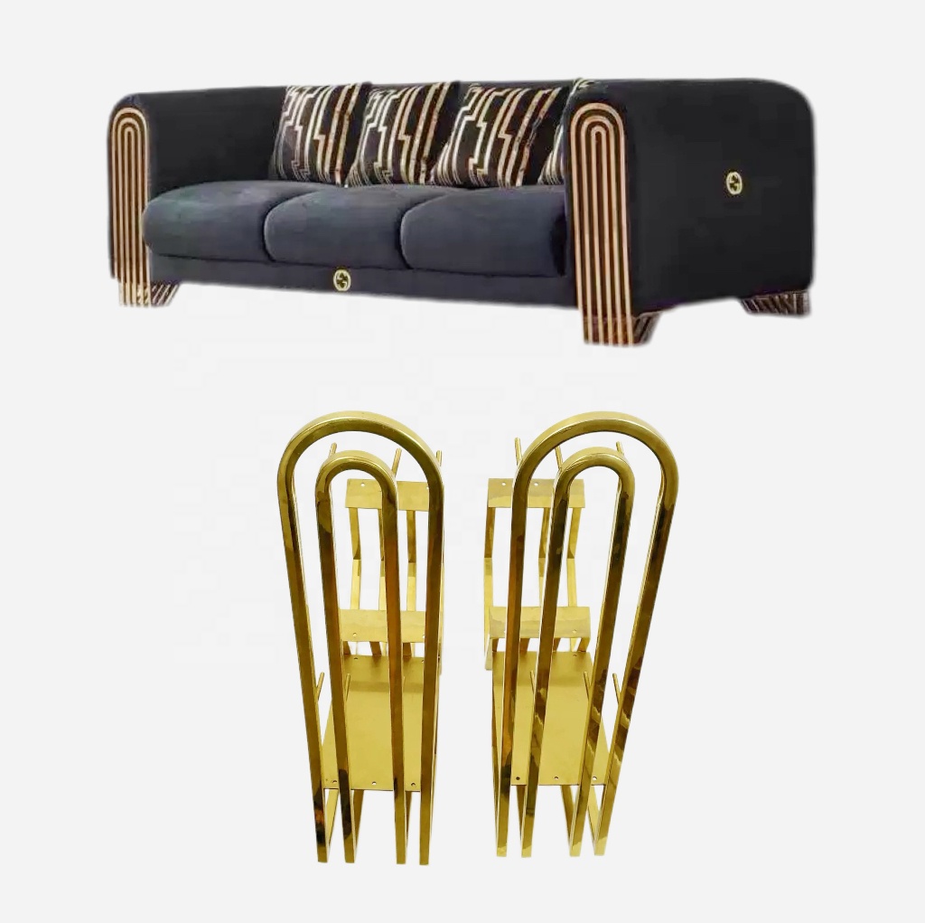 Custom Durable Adjustable Modern Arc Design Stainless Steel Sofa Frame Hardware