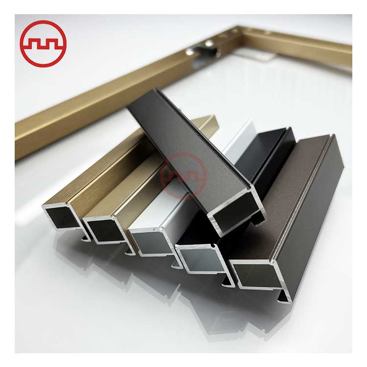 Custom Big Frame Aluminum Modern Furniture Wardrobe Door Profiles for Living Room Hotel Kitchen Cabinets Glass-Wardrobe Hardware