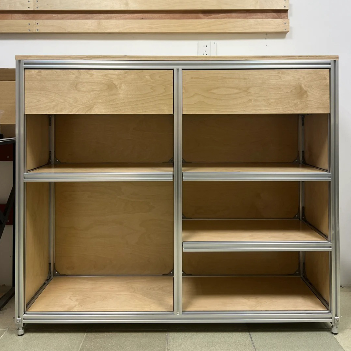 European Standard Aluminum Profile Storage Cabinet Living Room Display Sideboard Storage And Organization Drawer Cabinet