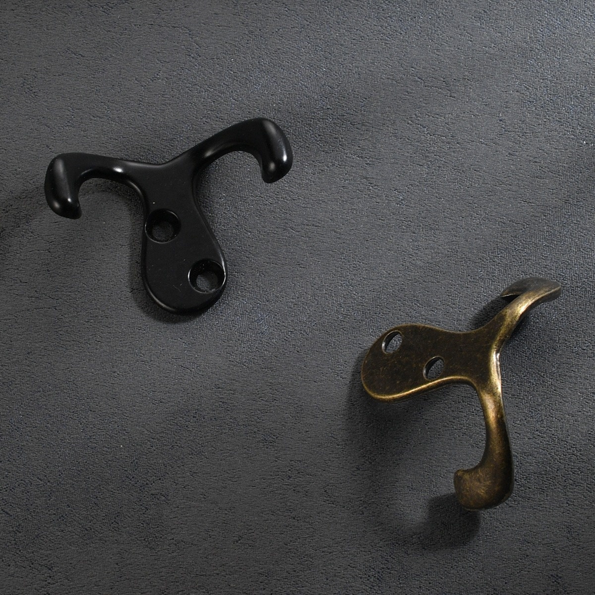 Zinc Alloy Black Spray Antique Furniture Hardware Wardrobe Clothing Fitting Room Door Back Wall Metal Coat Hat Coat Hook