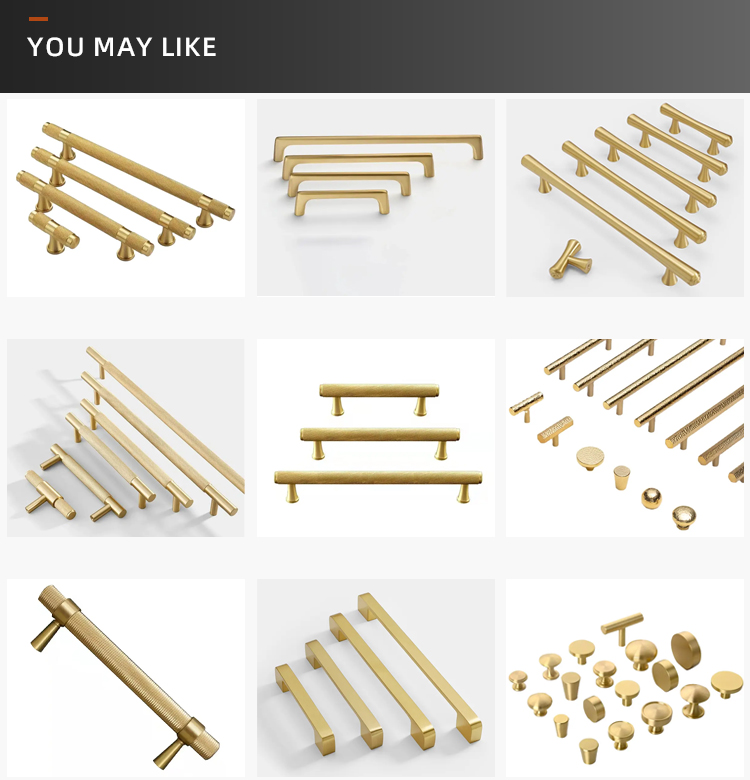 Made in China Furniture Hardware Knurled Solid Brass Selling Reasonable Price Customized Cabinet Wardrobe Kitchen T bar Handle