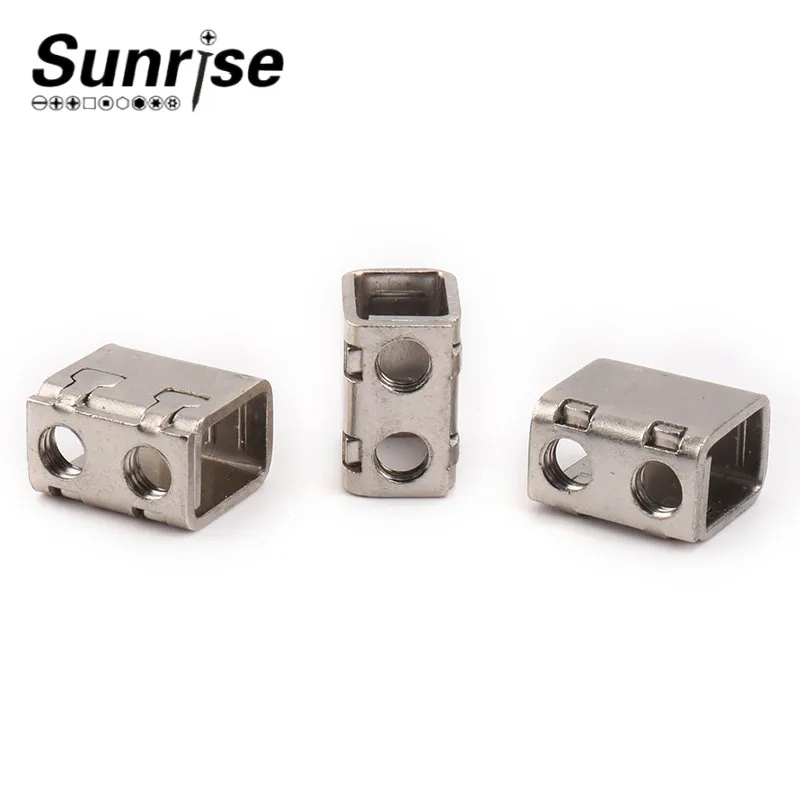 Two-Hole Circuit Table Iron Terminal Pressing Column Head Screw Frame Wiring Hardware Zinc Material Stamping Design