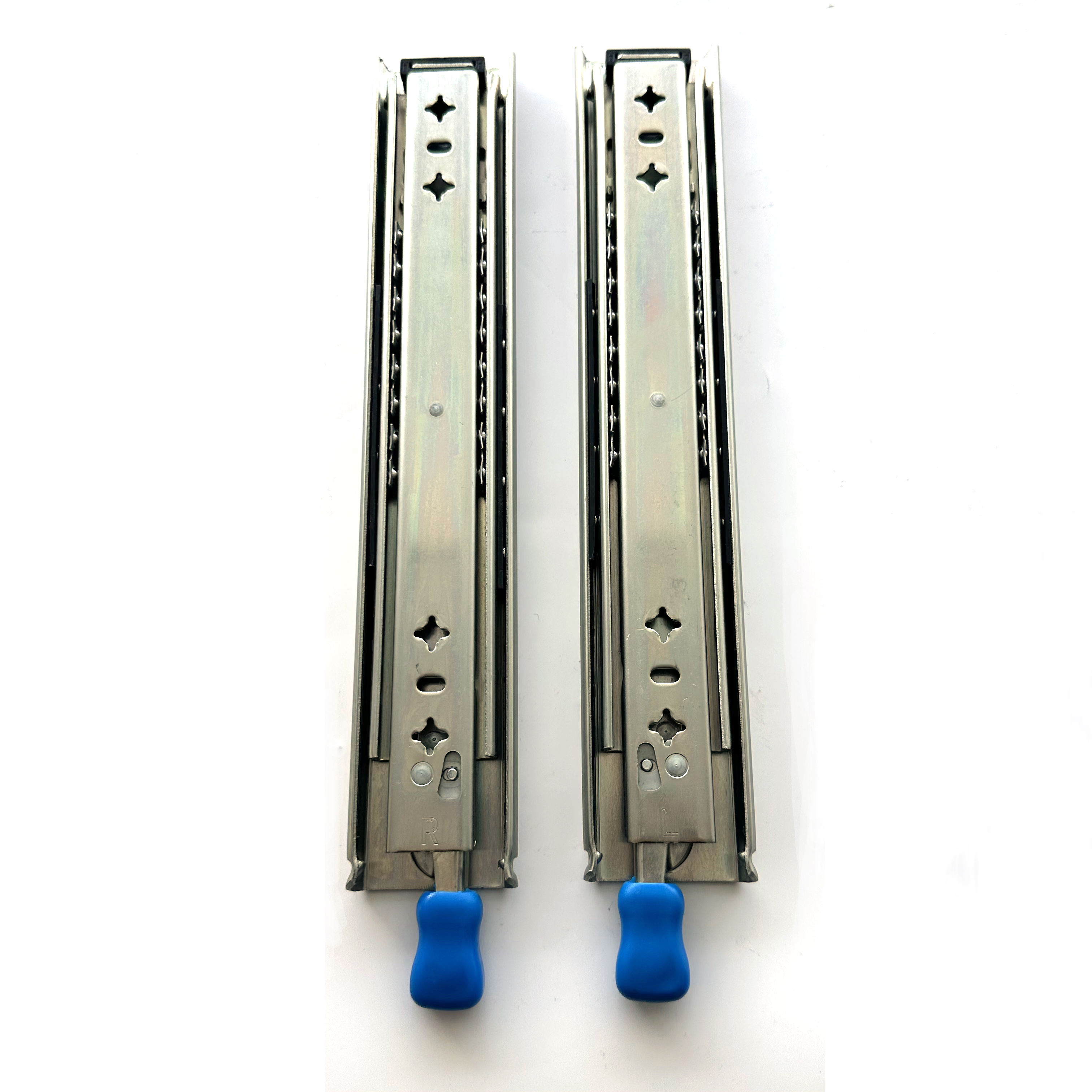 Furniture Hardware Heavy Duty 53mm Locking Ball Bearing Drawer Slide Under Mount Slide Damper with Locking System