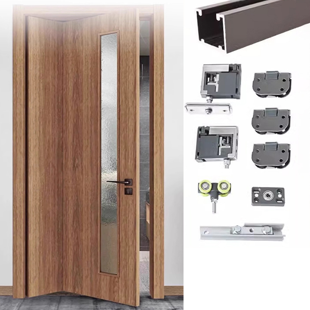 RHETECH Modern 3/7 Inch Bi Folding Fittings Bi-folding Sliding Door Hardware Kits Sliding System For Furniture Accessories
