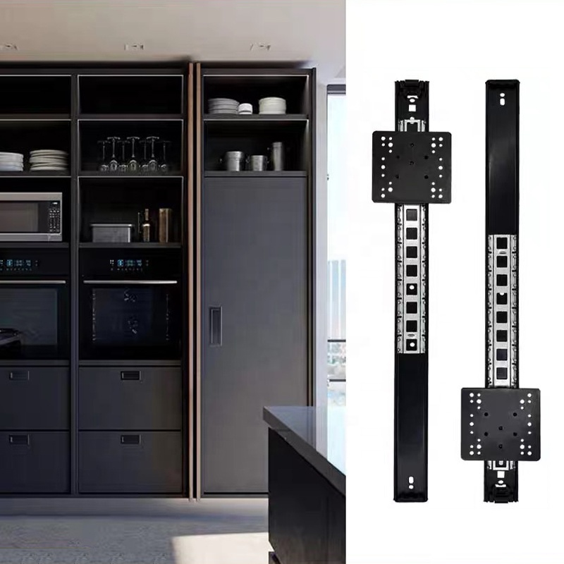 Modern Furniture Hardware 35mm Pocket Flipper Door Slides System Revolving Folding Kitchen &amp; Dining Cabinet Slide for TV Cabinet
