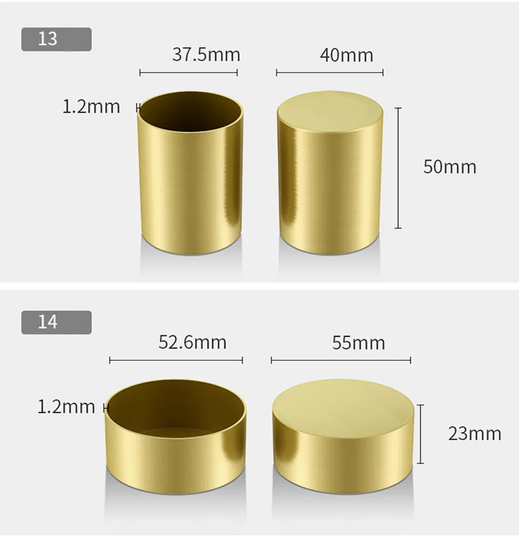 Luxury Golden Brass Stool Foot Cover Decorative Furniture Bed Leg for Dining Table Chair