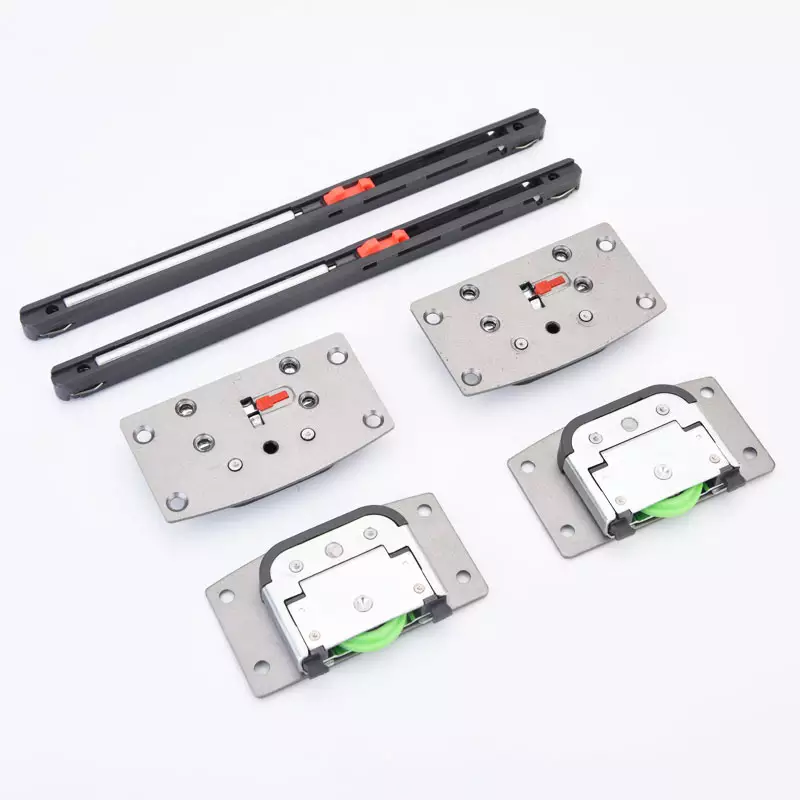 Sliding Door System for Wardrobe Furniture Wood Roller Sliding Damper System