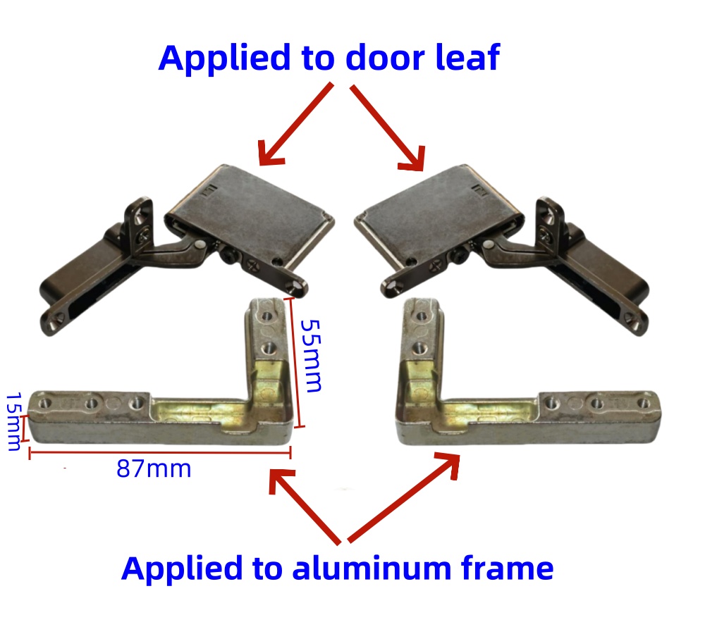 Italy Hidden Hydraulic 3D Adjustable Invisible Glass Cabinet Door Concealed Pivot Cupboard Wardrobe Aluminium Door Hinge