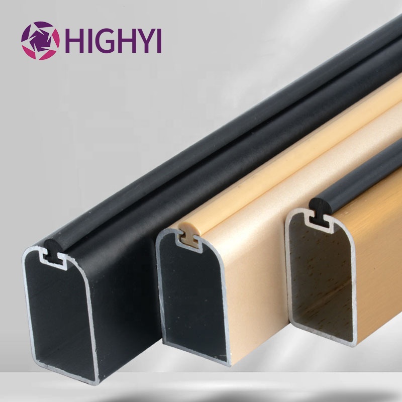 HIGHYI Cabinet Hanging Clothes Rod Furniture Hardware Accessories Aluminum Alloy Wardrobe Hanger Rod Flange Seat