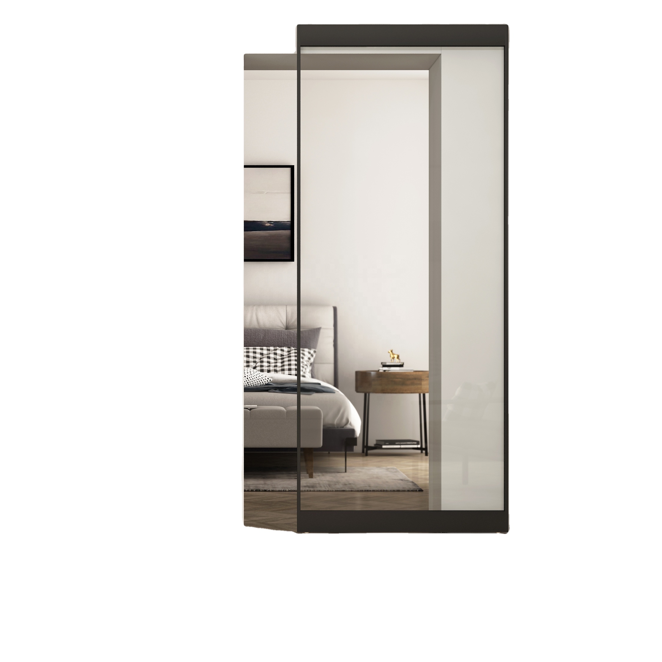 Modern Magic Concealed Hidden Barn Door Trackless Ghost Sliding Door Mechanism System Aluminum Alloy For Furniture Accessories