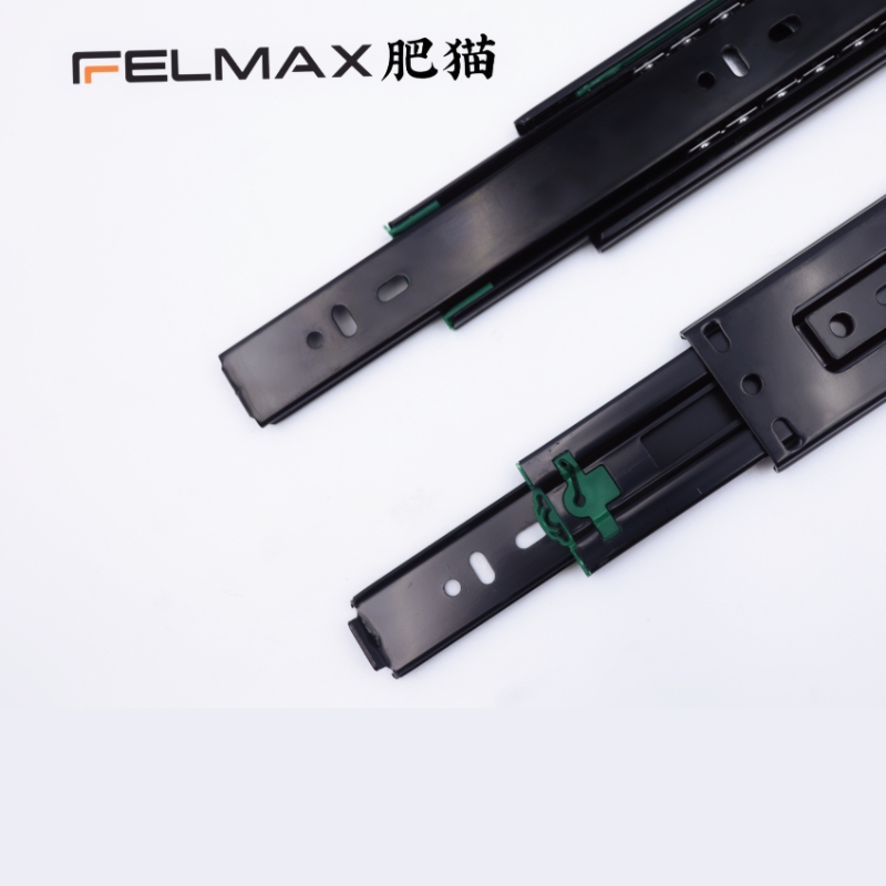 Felmax 45mm Width Full Extension Ball Bearing Silent Drawer Slide Telescopic Channel Cabinet Bedroom Track