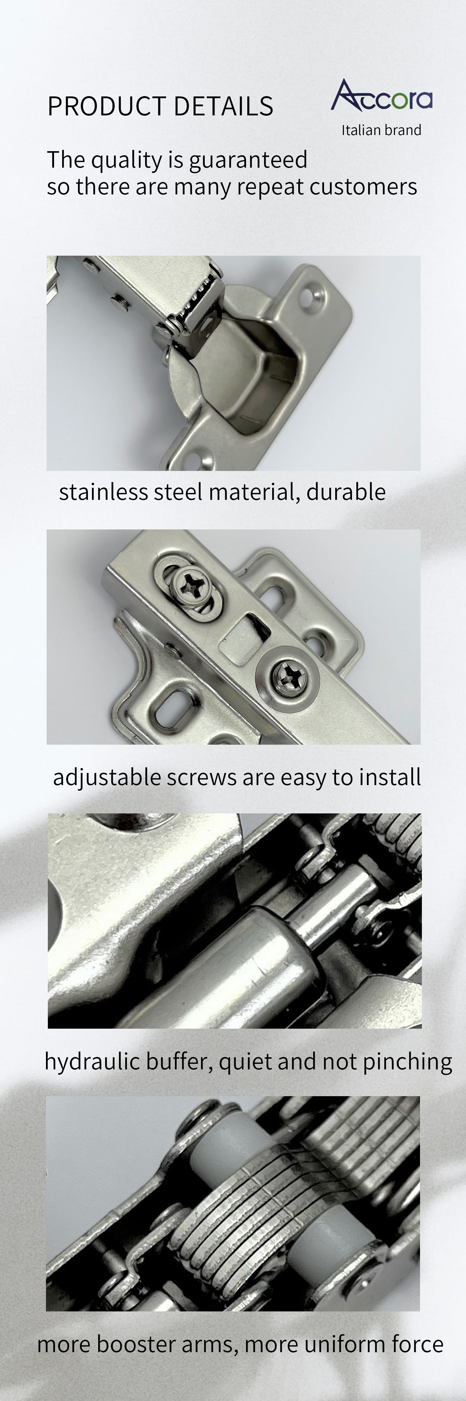 More Hydraulic Hinge Details