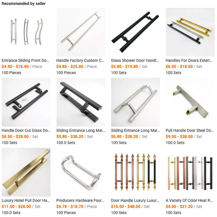 OEM / ODM Producers High Quality Hardware 304 Stainless Steel Custom Push Pull Glass Door Handle