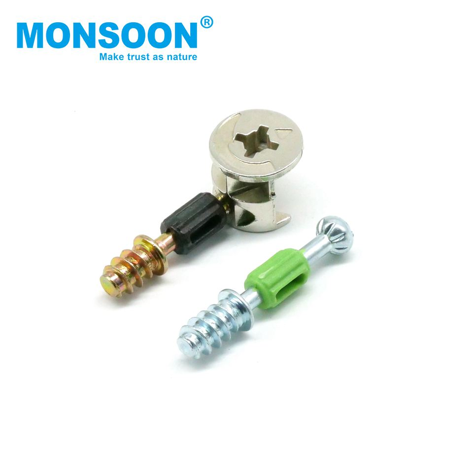 Cabinet Hardware Furniture Eccentric Cam Lock Table Wood Door Dowel Connecting Fastener Fitting Connector Bolt for Panel Fixing