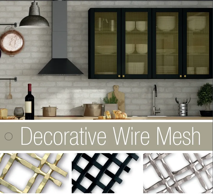 High Quality Metal Architectural Decorative Crimped Wire Mesh for Furniture Cabinets