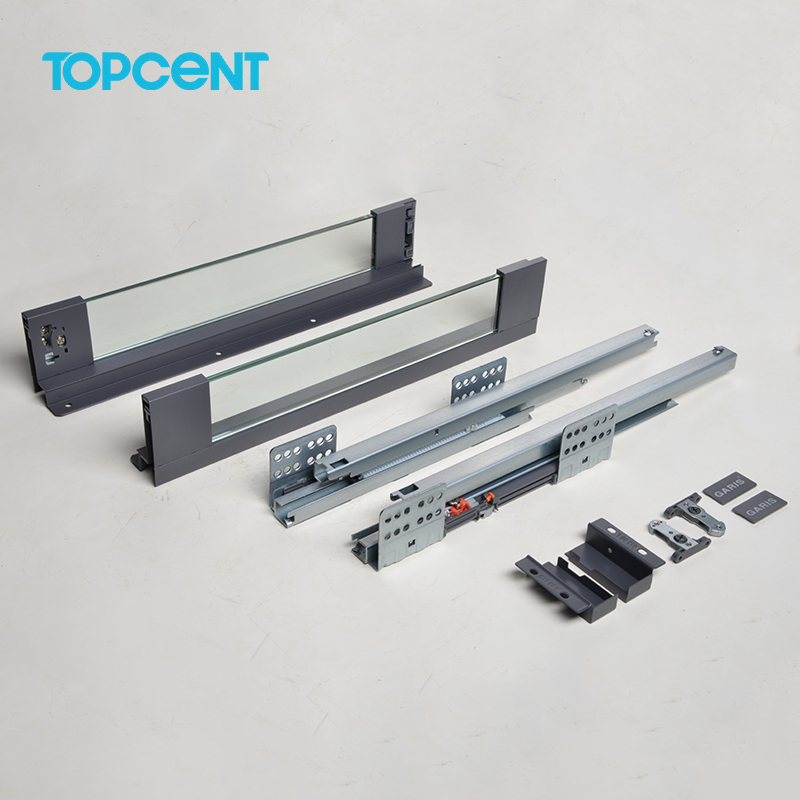 Slim Drawer Box with Tempered Glass Design