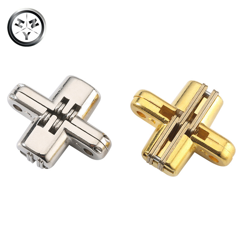 Invisible 180 Degree Concealed Furniture Hinge Zinc Alloy Hidden Door for Kitchen Living Room Bedroom Home Office Traditional