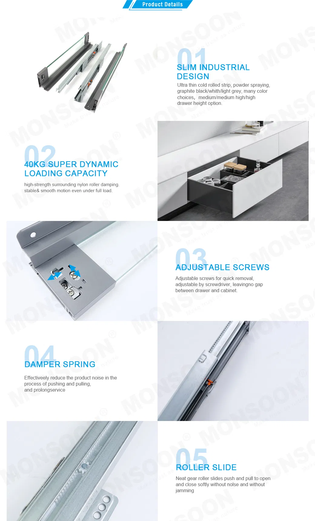 Furniture Hardware Kitchen Cabinet Telescopic Channel Metal Undermount Drawer Slide Extension Legrabox Soft Closing Glass Box Drawer Systems