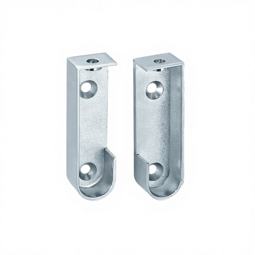 Zinc Alloy Long Wardrobe Tube Support Fitting