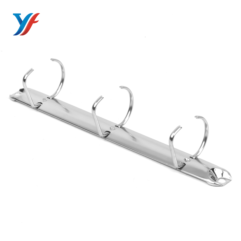 Hot Selling Silver Nickel Plated Metal 3 Ring Binder Mechanism Hardware Parts SGS Certified YF Brand New Insertion Clip