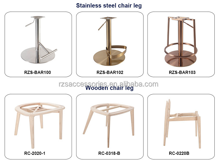 Durable Dining Chair Parts Disassembly Structure Iron Material Black Coating Heavy Duty Hardware Chair Legs with Swivel Plate
