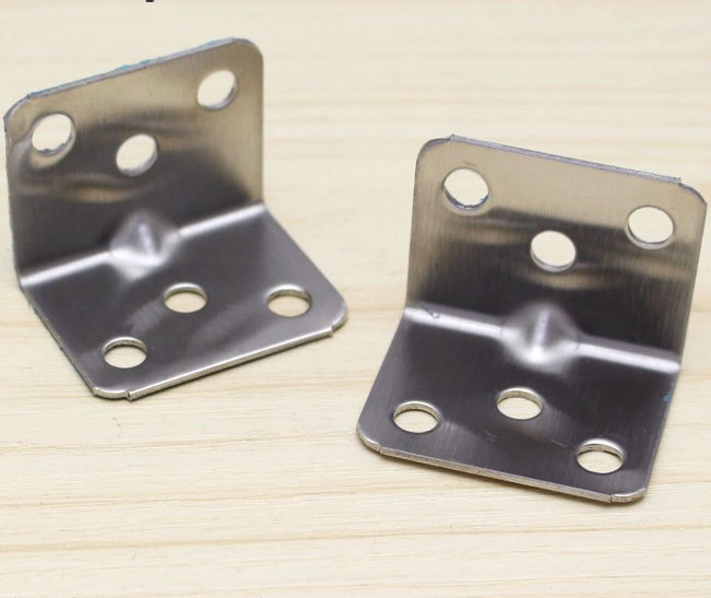 Stainless Steel Solid Corner Angle Iron Triangle Bracket Right Angle Code Cabinet Table Chair Foot Connector