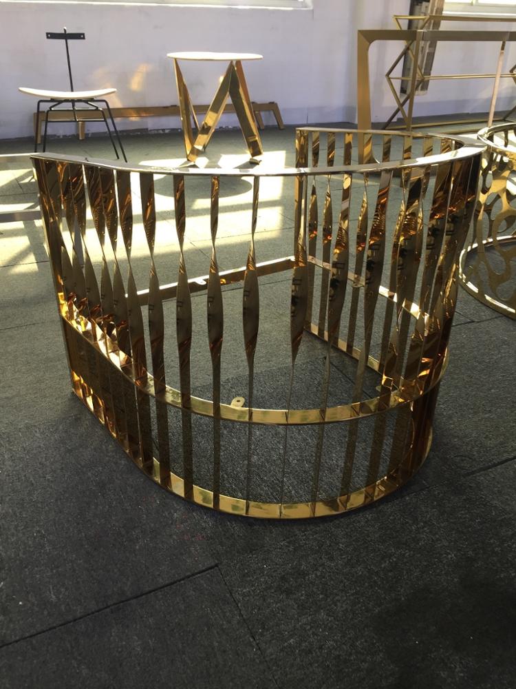 Metal Stainless Steel Design Decoration Furniture Parts for Sofa Frame Use in Gold PVD Electroplated