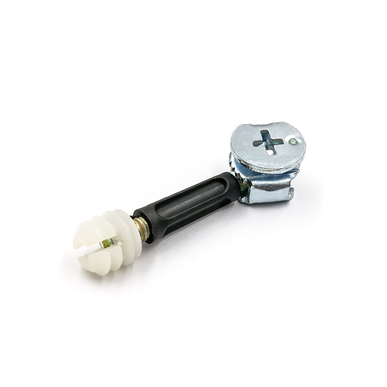 Iron Steel Zinc Alloy Quick Assembly Connceting Cam Connector Bolt Plastic Inserted