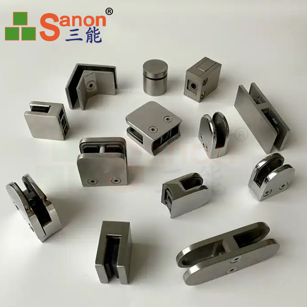 SANON Glass Balustrade Accessories Indoor 201 304 Railing Glass Mounted Handrail Brackets Stainless Steel