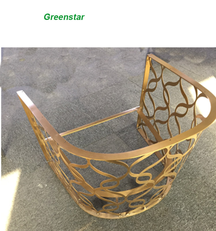 Metal Stainless Steel Design Decoration Furniture Parts for Sofa Frame Use in Gold PVD Electroplated