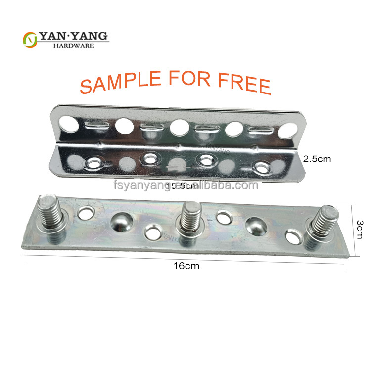 Yanyang Furniture Hardware Bed Connectors Fastener Frame Metal Bed Rail Brackets Conector De Cama