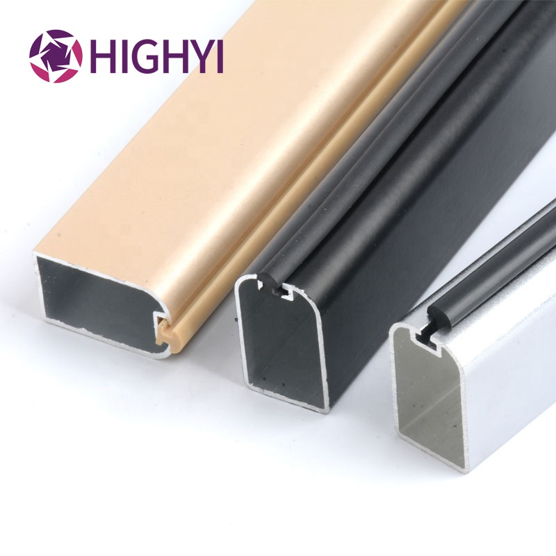 HIGHYI Cabinet Hanging Clothes Rod Furniture Hardware Accessories Aluminum Alloy Wardrobe Hanger Rod Flange Seat