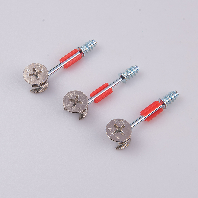 Furniture Fitting Mini Fix 3 In 1 Zinc Plated Steel Eccentric Cam Rod Bolt Dowel Pre-Inset Lock Connecting Fitting
