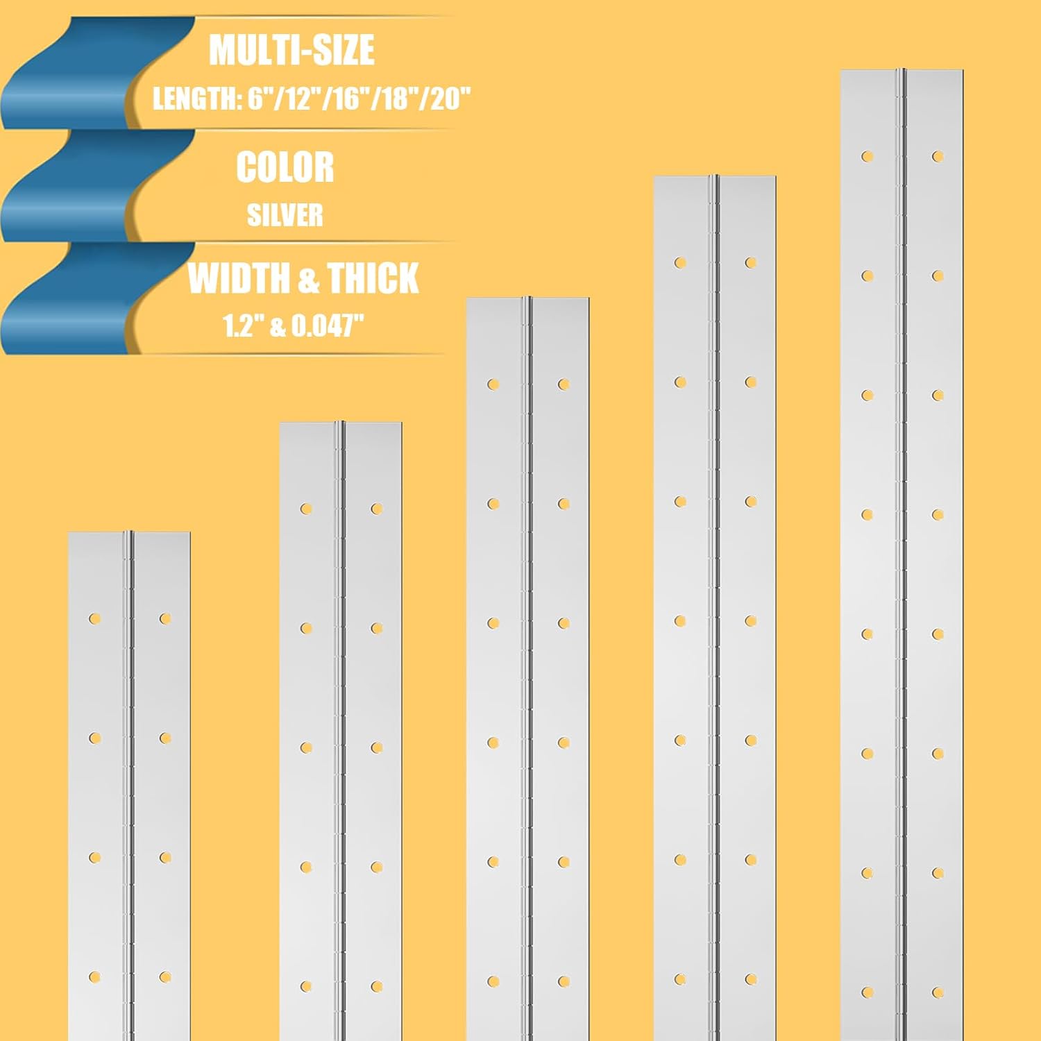 Spot Wholesale Oem Customizable Stainless Steel 201 304 316 Continuous Long Piano Hinge Kitchen Box Furniture