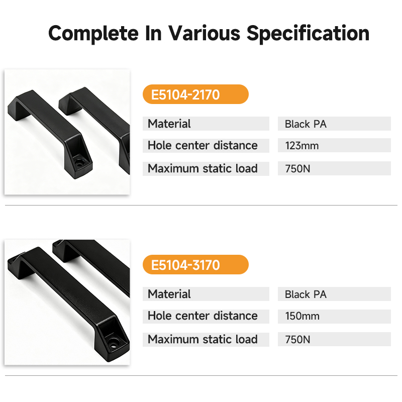 180mm Modern Office Plastic Door Handle Nylon Pull Handle Cabinet Hardware Furniture Drawer Cupboard Handles Aluminium Profile