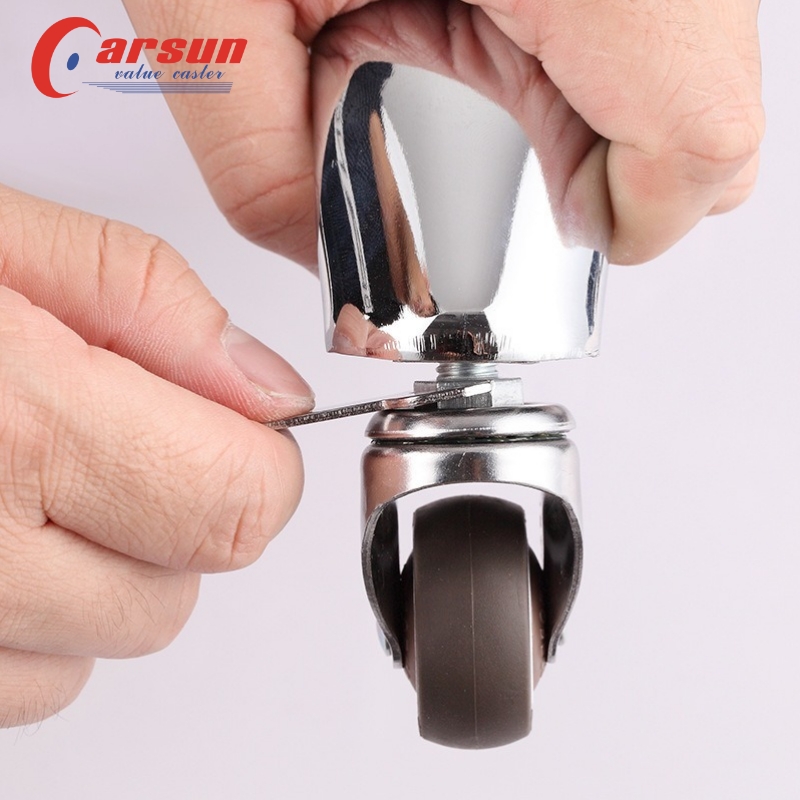 Heavy Duty Swivel Office Chair Caster Wheels TPE Chrome Plated Protect Floors Furniture School Hospital Bathroom Gym Living Room
