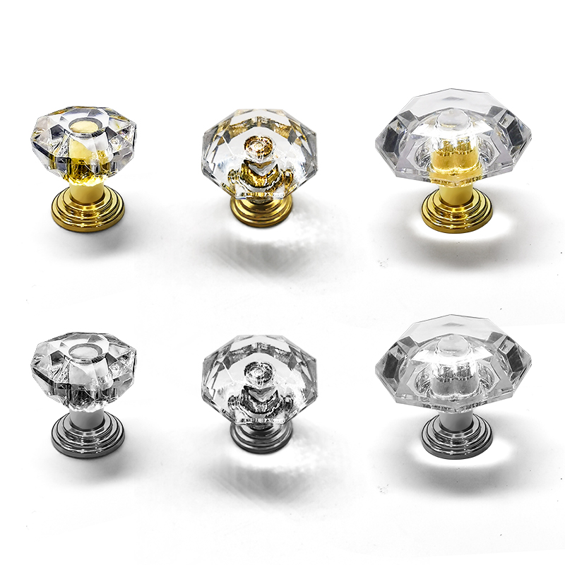 Wholesale Kitchen Cabinet Hardware Accessories Transparent Plastic Acrylic Material Furniture Handles Knobs Manufactured