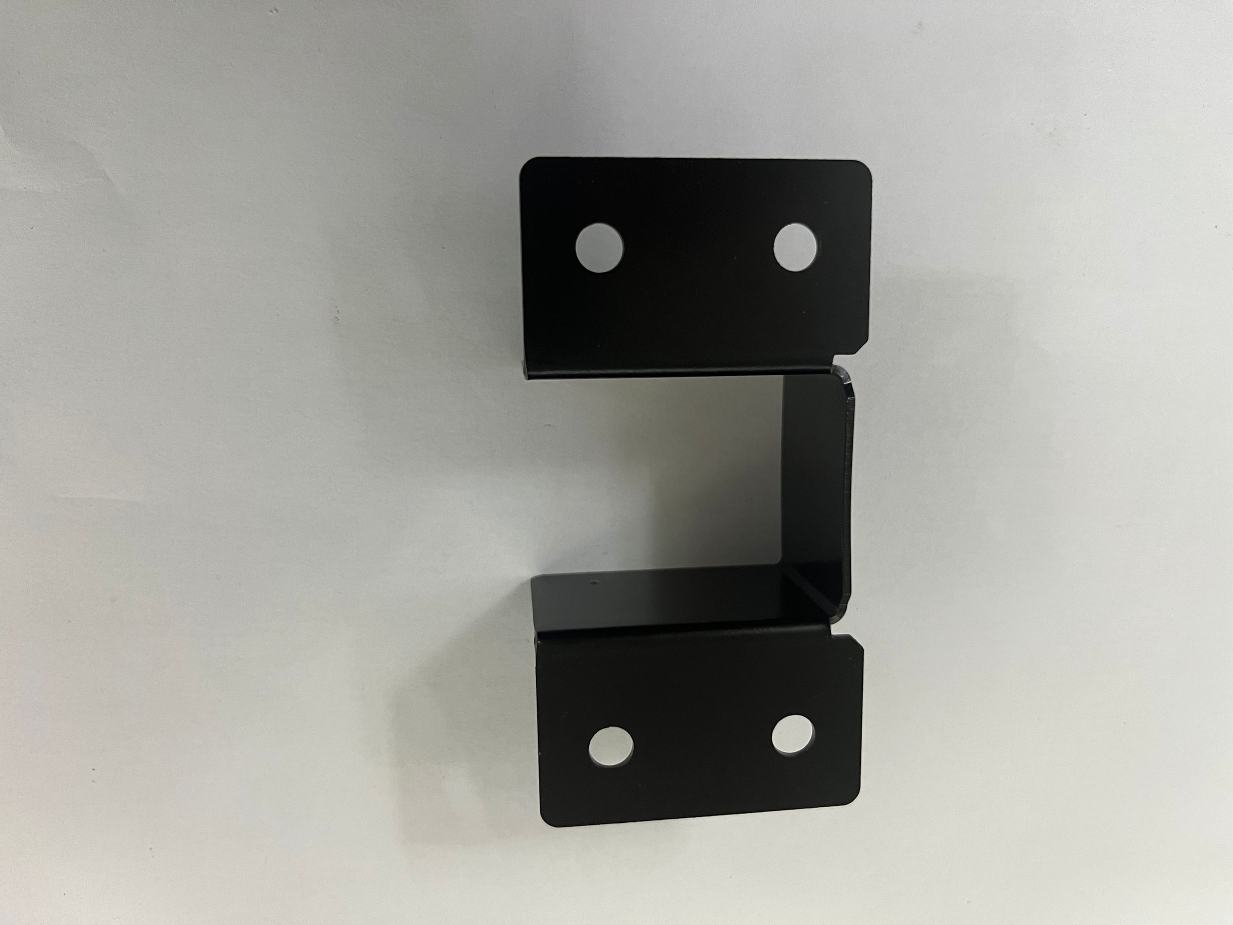 Heavy-Duty Black Bed Frame Bracket Adapter U-Shaped Headboard Hardware Stamped Bed Railing Accessories