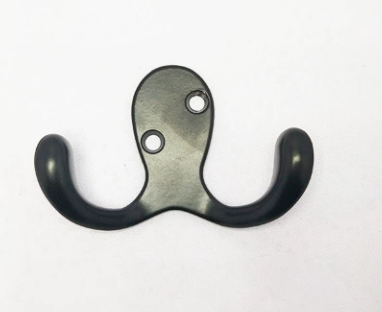 Zinc Alloy Black Antique Furniture Hardware Wardrobe Clothing Fitting Room Door Metal Coat Hat Hook for Back Wall