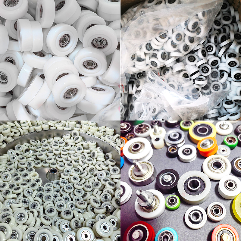 Nylon Pulley Furniture Drawer Roller Bearing Sliding Door Wheel Runner Hardware Smooth Sliding Gate Wheel Bearing With M5 Screw