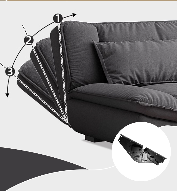 XD Sofa Headrest Hinge Interlocking Furniture Mechanism
