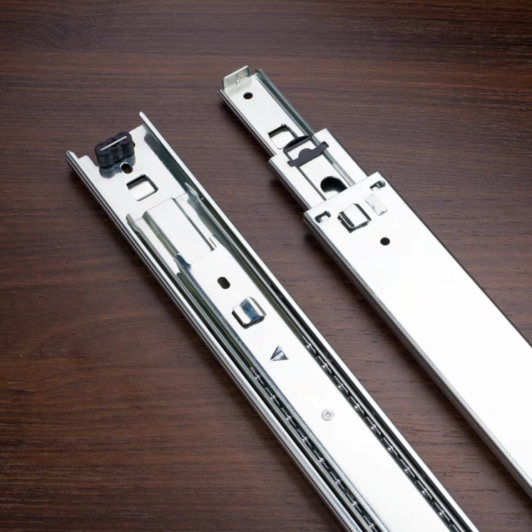 Steel Cabinet 45mm 100lbs Heavy Duty Full Extension Ball Bearing Drawer Slide with Bayonet for Office/Hotel Apartment