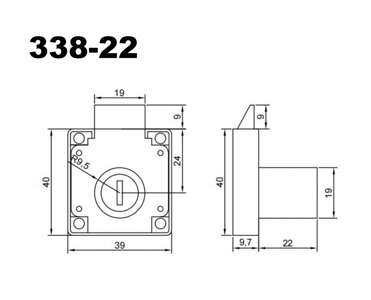 Drawer Lock Dimension Info