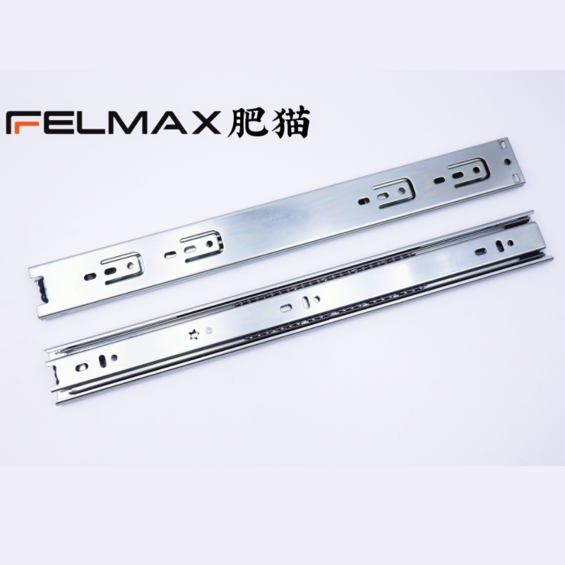 Felmax 45mm Width Silent Drawer Slides 21-30kg Load Capacity Heavy Duty Drawer Runners For Furniture Cabinets